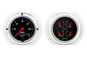 1951-1952 Ford Truck Aluminum Gauge Panels w/ Auto Meter Street Rod Series Gauges