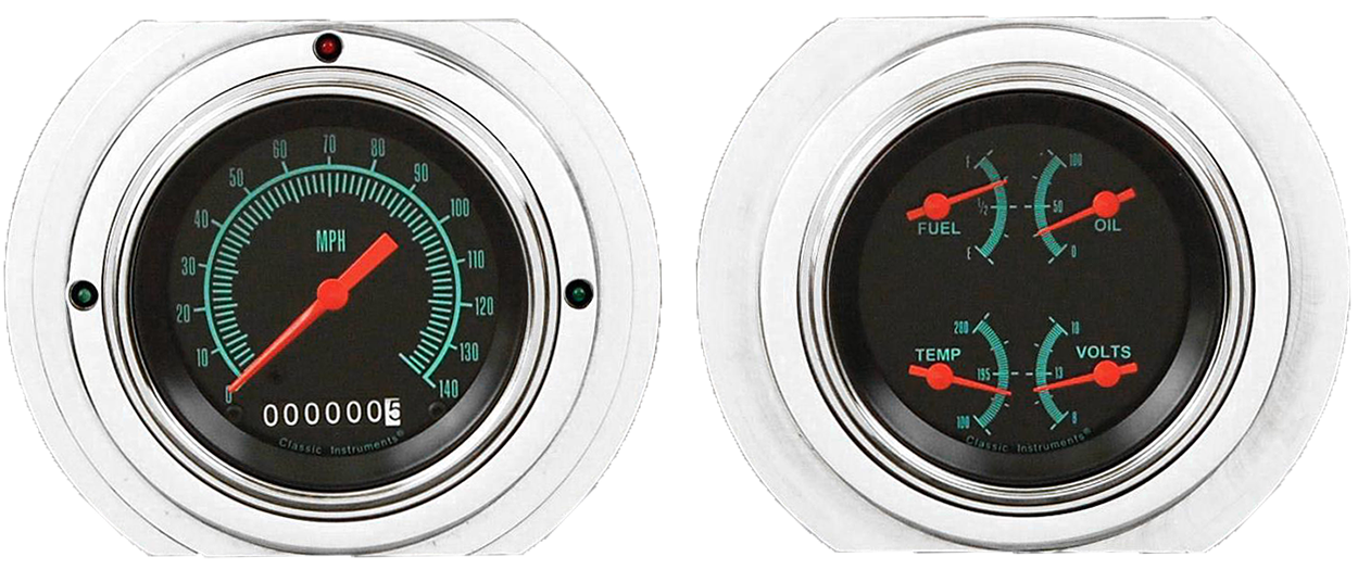 1951-1952 Ford Truck Aluminum Gauge Panels w/ Classic Instruments Gauges - Image 5