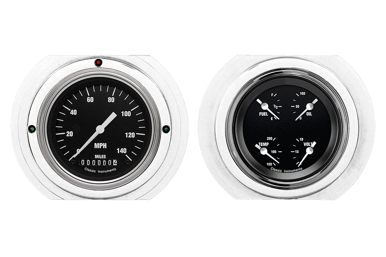 1951-1952 Ford Truck Aluminum Gauge Panels w/ Classic Instruments Gauges - Image 3