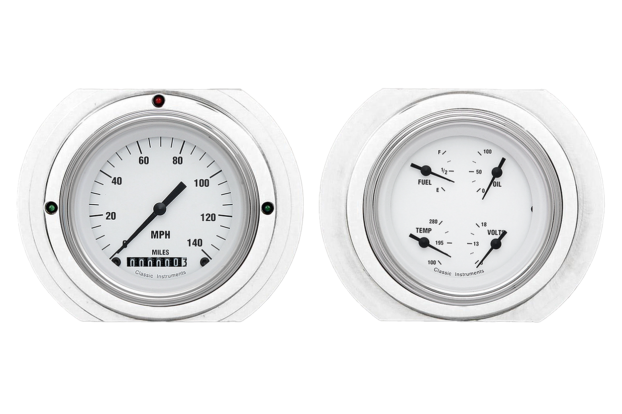 1951-1952 Ford Truck Aluminum Gauge Panels w/ Classic Instruments Gauges - Image 4