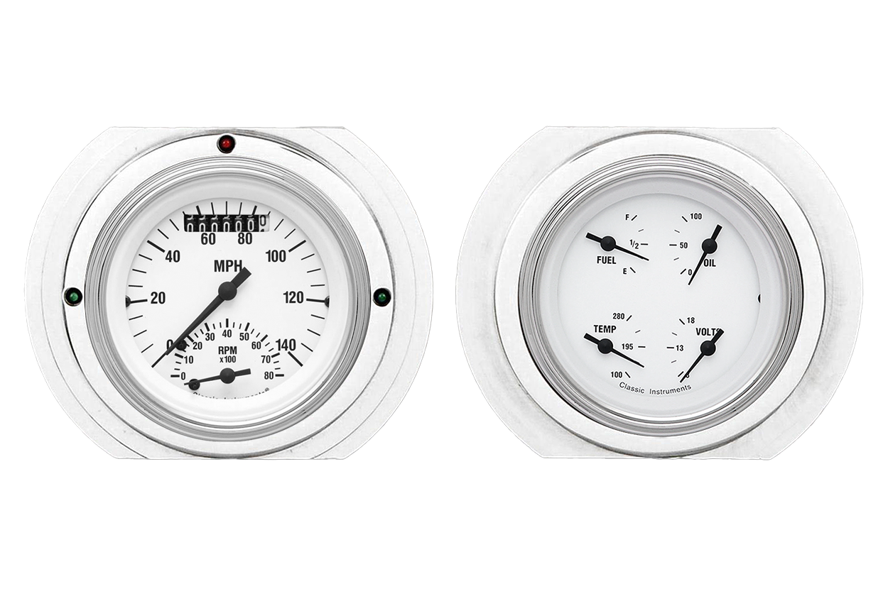 1951-1952 Ford Truck Aluminum Gauge Panels w/ Classic Instruments Gauges (Ultimate Speedometer) - Image 2