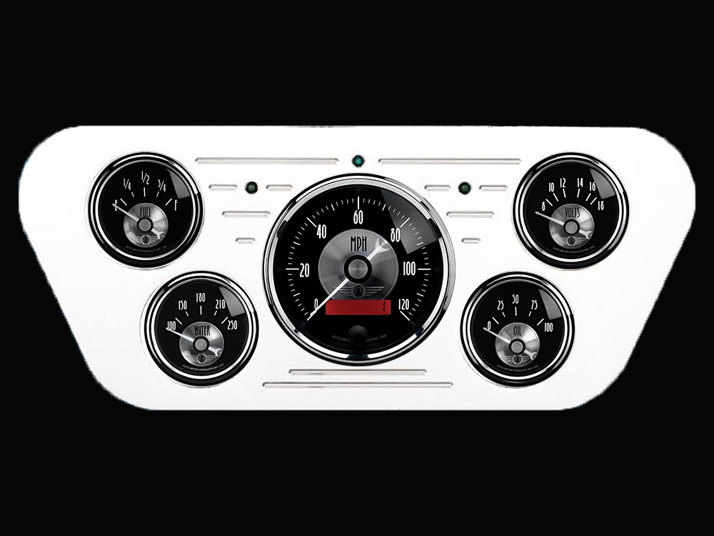 1953-1955 Ford Truck Billet Aluminum 5 Gauge Panel w/ Auto Meter Prestige Series