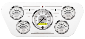 1953-1955 Ford Truck Billet Aluminum Gauge Panel w/ AutoMeter Ford Masterpiece Silver Gauges