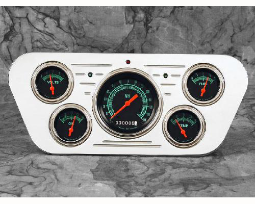 1953-1955 Ford Truck Billet Aluminum 5 Gauge Panel w/ Classic Instruments Gauges - Image 2