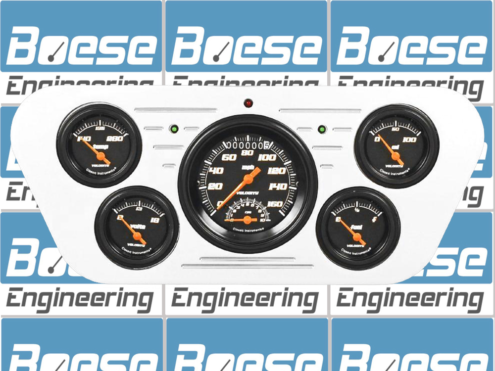 1953-1955 Ford Truck Billet Aluminum 5 Gauge Panel w/ Classic Instruments Gauges (Ultimate Speedometer) - Image 2