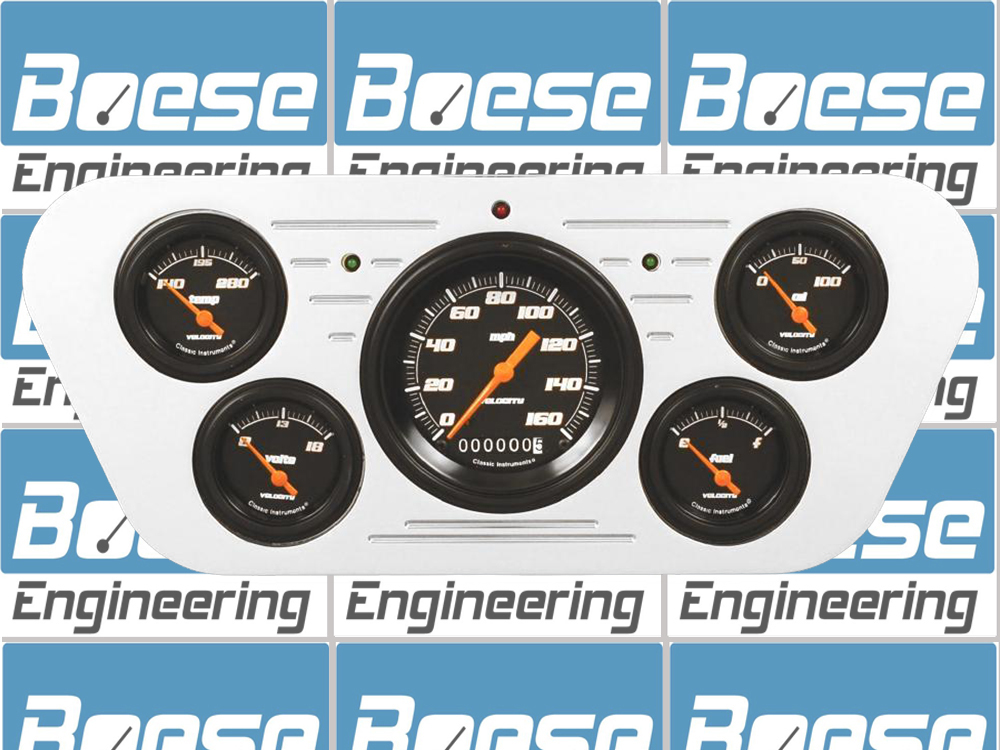 1953-1955 Ford Truck Billet Aluminum 5 Gauge Panel w/ Classic Instruments Gauges - Image 3