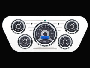 1953-1955 Ford Truck Billet Aluminum Gauge Panel w/ Dakota Digital VHX-1050 Black Alloy Gauges