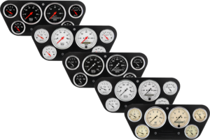 1953-1955 Ford Truck Billet Aluminum Gauge Panel w/ AutoMeter Street Rod Series Gauges