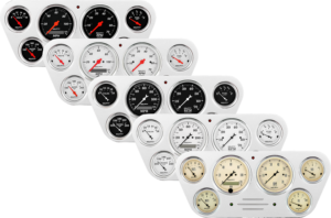 1953-1955 Ford Truck Billet Aluminum Gauge Panel w/ Auto Meter Street Rod Series Gauges