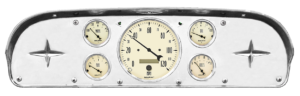 1957-1960 Ford Truck Aluminum Gauge Panel w/ AutoMeter Antique Beige Gauges