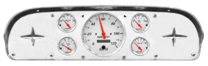 1957-1960 Ford Truck Aluminum Gauge Panel w/ AutoMeter Arctic White Gauges