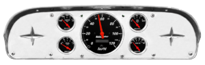 1957-1960 Ford Truck Aluminum Gauge Panel w/ AutoMeter Designer Black Gauges