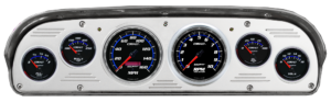 1957-1960 Ford Truck Aluminum 6 Gauge Panel w/ Auto Meter Cobalt Gauges