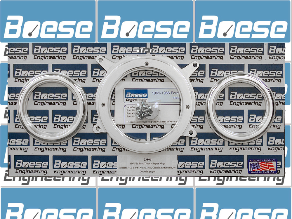 1961 1962 1963 1964 1965 1966 Ford Truck Dash Billet Aluminum Dash Insert For 5" & 3 3/8" Auto Meter, Classic Instruments, Or Dolphin (3 Gauge)