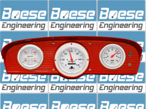 61 62 63 64 65 66 Ford F100 Truck Adapter Rings w/ Auto Meter Arctic White Gauges