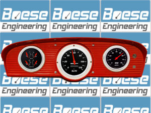 61 62 63 64 65 66 Ford F100 Truck Adapter Rings w/ Auto Meter Designer Black Gauges