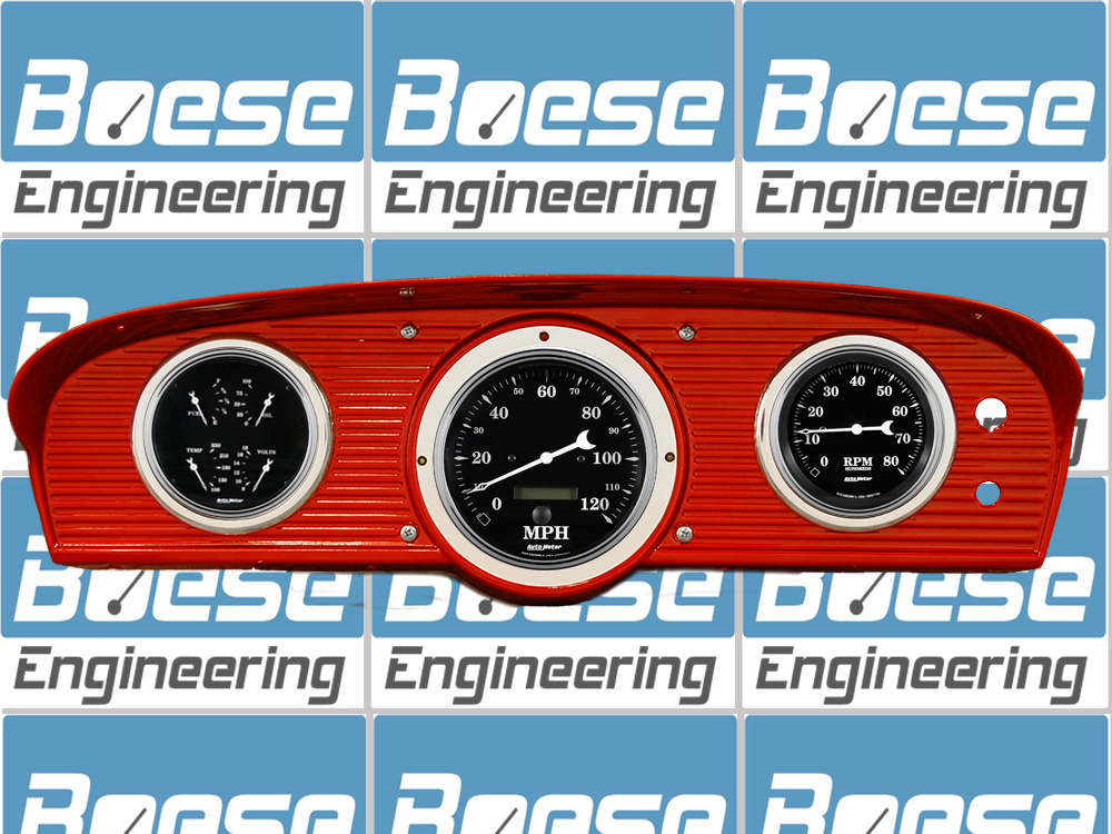 1961 1961 1962 1963 1964 1965 1966 Ford F100 Truck Adapter Rings w/ Auto Meter Old Tyme Black Gauges