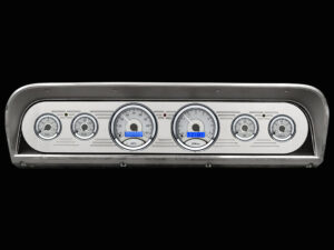 1967-1972 Ford Truck Billet Aluminum Gauge Panel w/ Dakota Digital VHX Silver Alloy Gauges