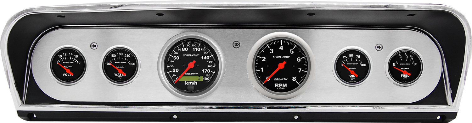 1967-1972 Ford Truck Aluminum Gauge Panel w/ Sport-Comp gauges - Image 2