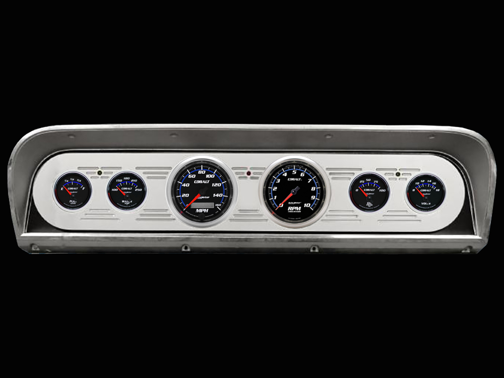 1967-1972 Ford Truck Aluminum Gauge Panel w/ Auto Meter Cobalt Gauges