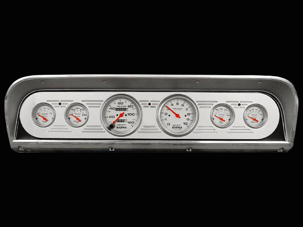 1967-1972 Ford Truck Aluminum Gauge Panel w/ Auto Meter Ultra-Lite Gauges