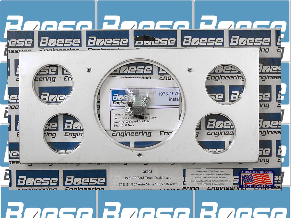 1973-1979 F-100 Billet Aluminum Dash Insert 5" & 2 1/16" Auto Meter Street Super Bezel Gauges