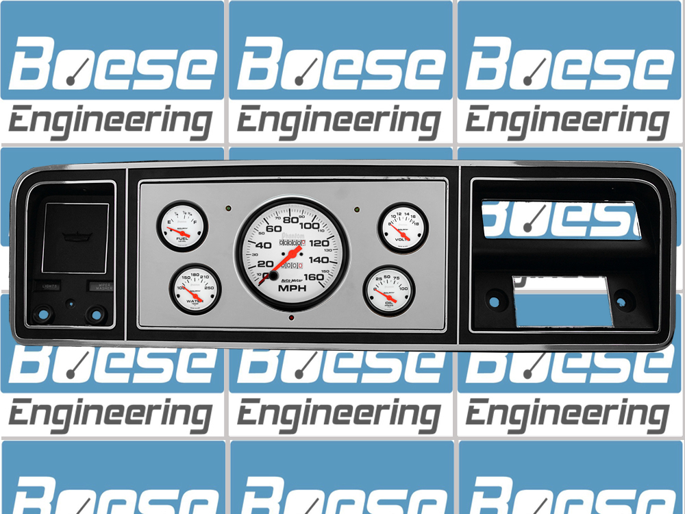 73 74 75 76 77 78 79 Ford Truck Billet Aluminum Dash Insert w/ Auto Meter Phantom Gauges