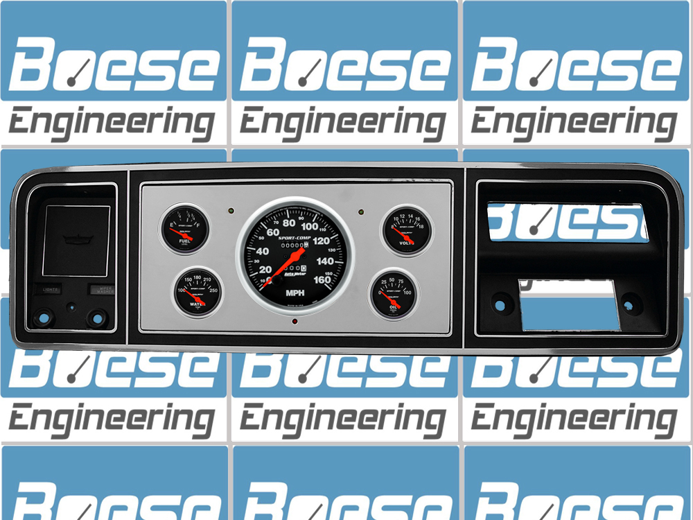 73 74 75 76 77 78 79 Ford Truck Billet Aluminum Dash Insert w/ Auto Meter Sport CompGauges