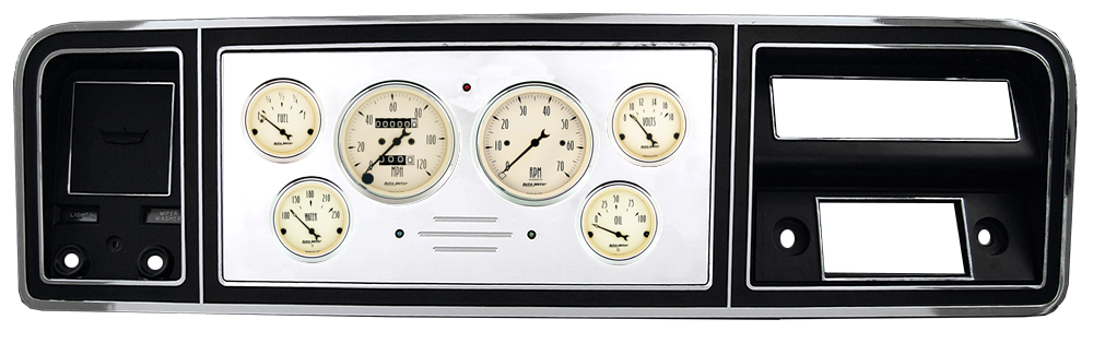 1973-1979 Ford Truck Billet Aluminum Gauge Panel w/ Auto Meter Street Rod series gauges - Image 5