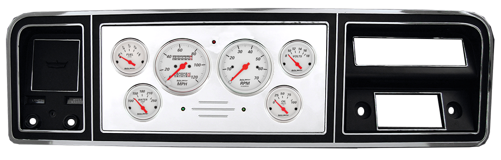 1973-1979 Ford Truck Billet Aluminum Gauge Panel w/ Auto Meter Street Rod series gauges - Image 2