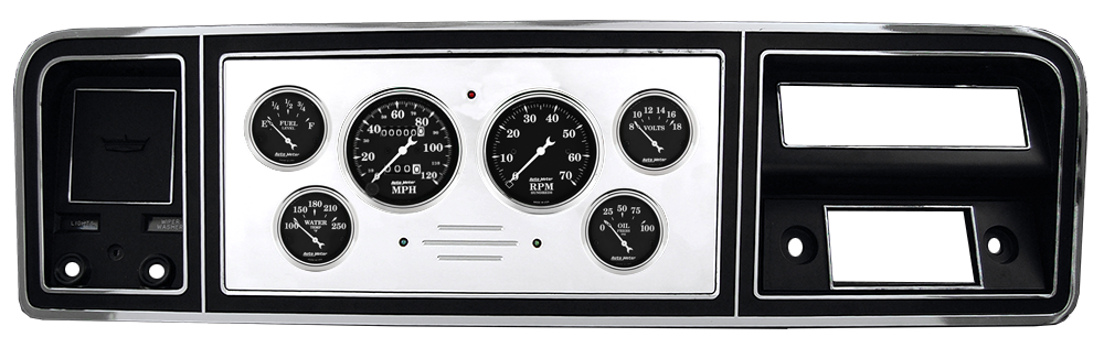 1973-1979 Ford Truck Billet Aluminum Gauge Panel w/ Auto Meter Street Rod series gauges - Image 3