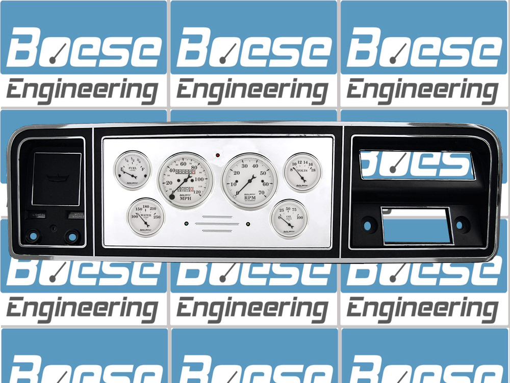73 74 75 76 77 78 79 Ford Truck Billet Aluminum Dash Insert w/ Auto Meter Antique Beige Gauges