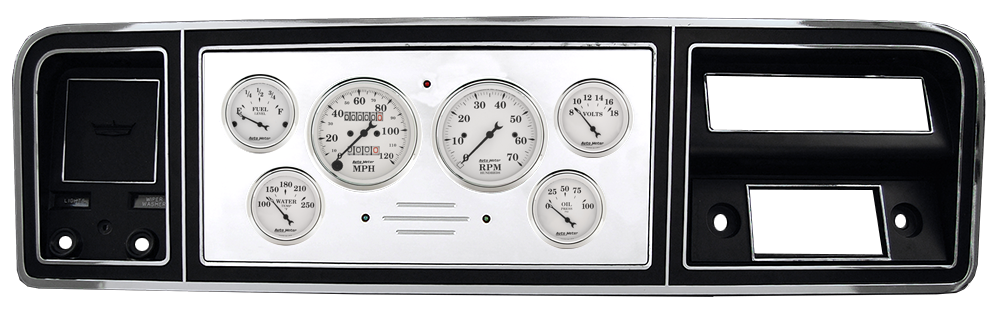 1973-1979 Ford Truck Billet Aluminum Gauge Panel w/ Auto Meter Street Rod series gauges - Image 4