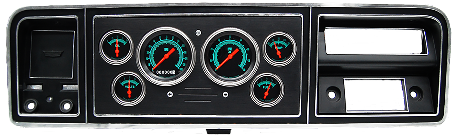 1973-1979 Ford Truck Aluminum Gauge Panels w/ Classic Instruments Gauges - Image 2