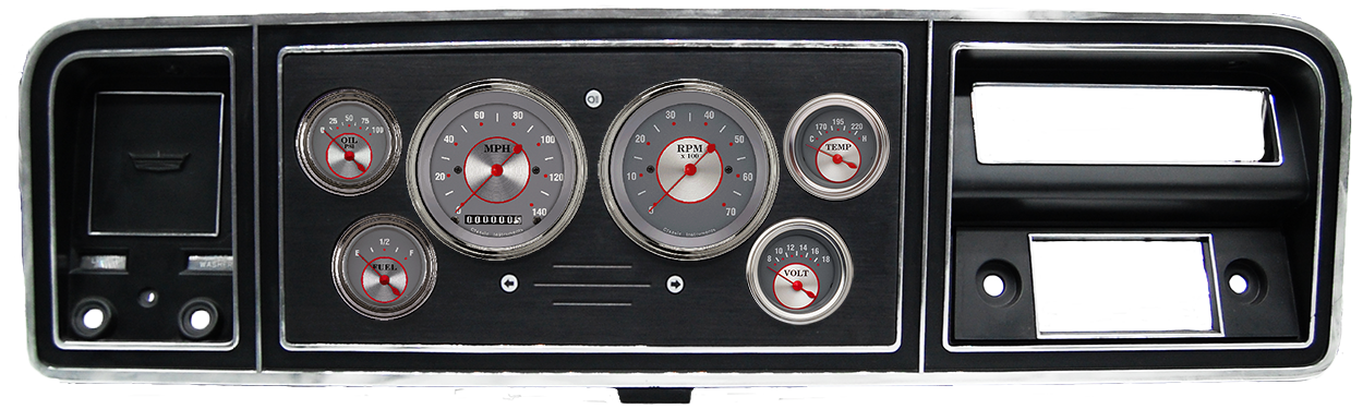 1973-1979 Ford Truck Aluminum Gauge Panels w/ Classic Instruments Gauges - Image 4