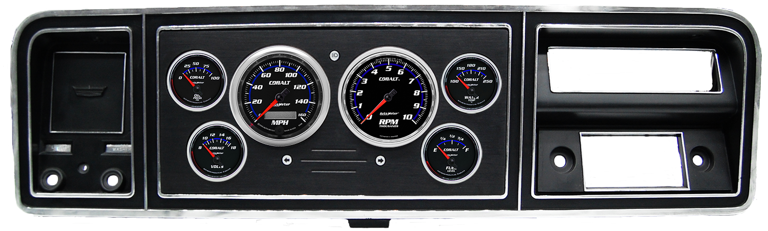 1973-1979 Ford Truck Aluminum Gauge Panel w/ Auto Meter Cobalt Gauges