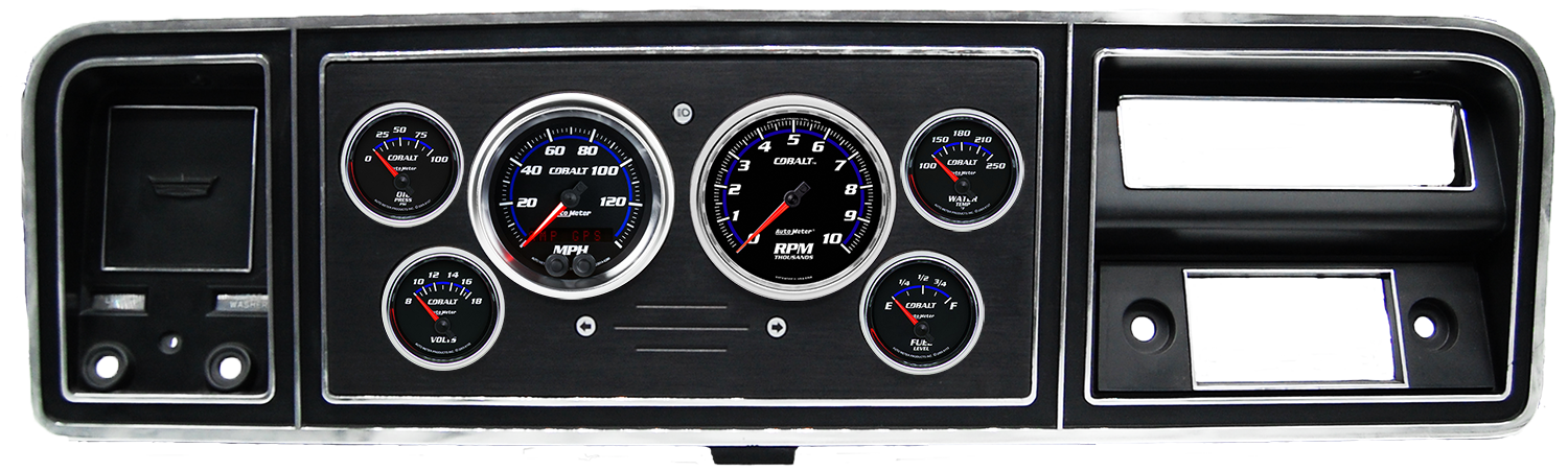 1973-1979 Ford Truck Aluminum Gauge Panel w/ Auto Meter Cobalt Gauges - Image 2