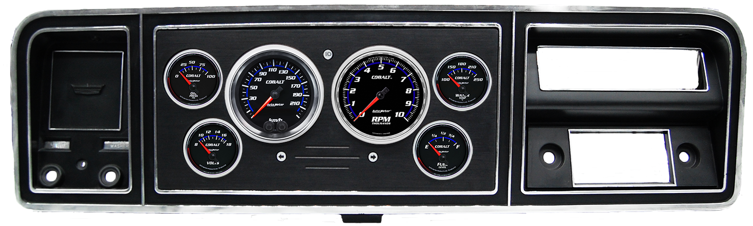 1973-1979 Ford Truck Aluminum Gauge Panel w/ Auto Meter Cobalt Gauges - Image 3