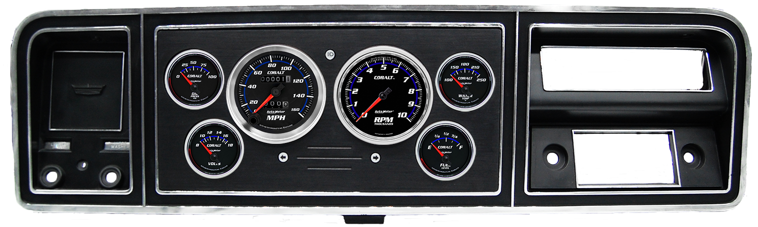 1973-1979 Ford Truck Aluminum Gauge Panel w/ Auto Meter Cobalt Gauges - Image 4