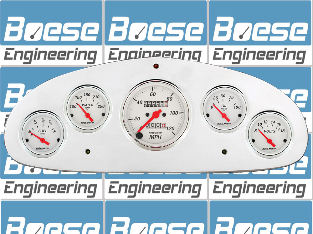 1934 Chevy Master Billet Aluminum Gauge Panel w/ Auto Meter Street Rod series gauges - Image 4