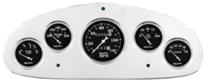 1934 Chevy Master Billet Aluminum Gauge Panel w/ Auto Meter Street Rod series gauges