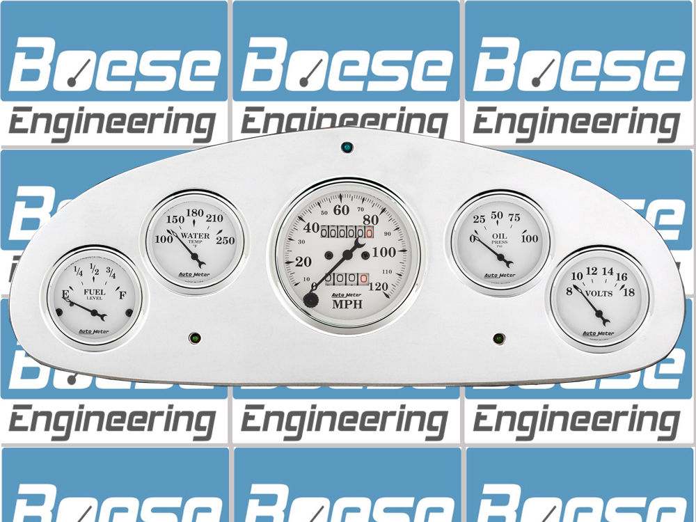 1934 Chevy Master Billet Aluminum Gauge Panel w/ Auto Meter Street Rod series gauges - Image 5