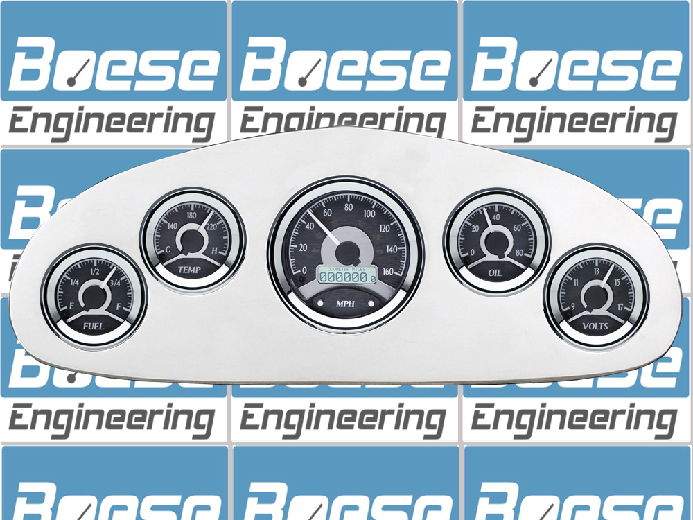 1934 Chevy Master Billet Aluminum Gauge Panel w/ Dakota Digital VHX-1050 Black Alloy Gauges - Image 5