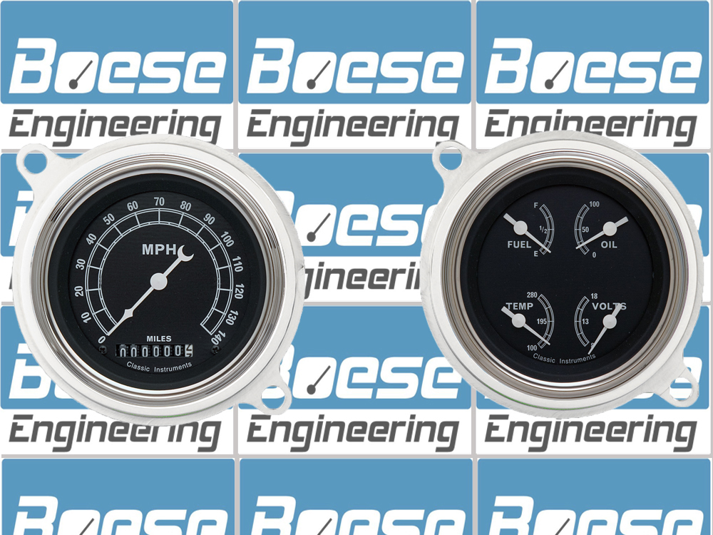 1936 Chevy Standard Aluminum Adapter Rings w/ Classic Instruments Gauges - Image 4