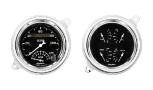 1936 Chevy Standard Aluminum Adapter Rings w/ Auto Meter Street Rod Series Gauges (Speedo/Tach)