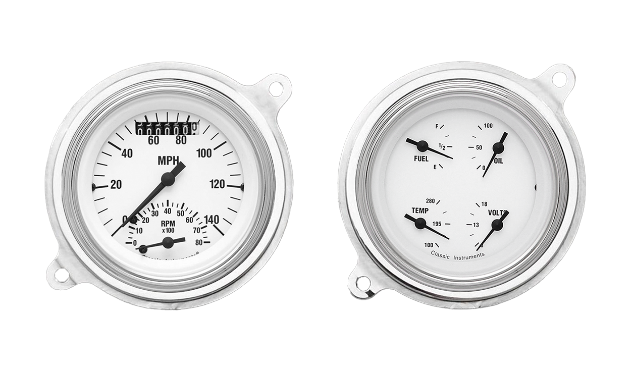 1936 Chevy Standard Aluminum Adapter Rings w/ Classic Instruments Gauges (Ultimate Speedometer) - Image 3