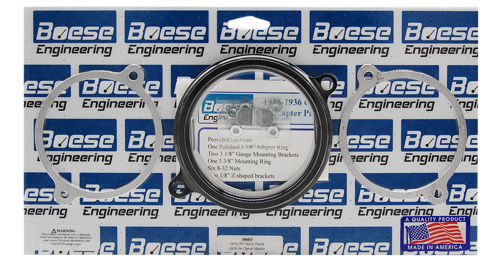 1935-1936 Chevy Master or 1935-1939 Chevy Truck Gauge Adapter Panels for Auto Meter 3 3/8" & 3 1/8" Gauges