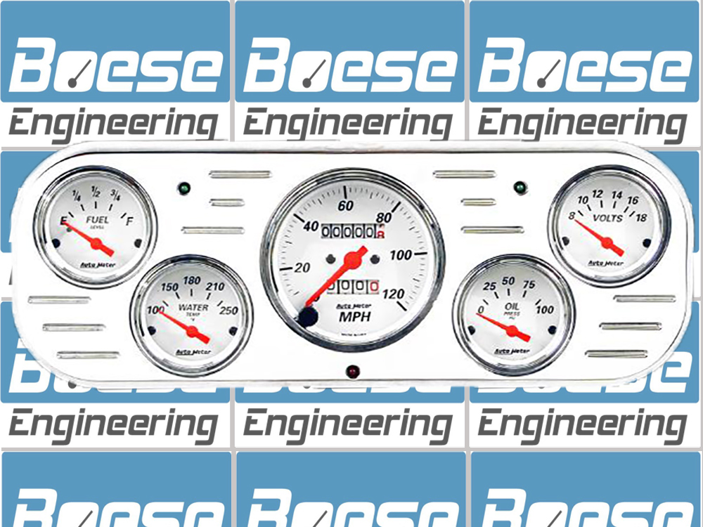 1937-1938 Chevy Car Aluminum Gauge Panel w/ Auto Meter Street Rod Series Gauges - Image 3