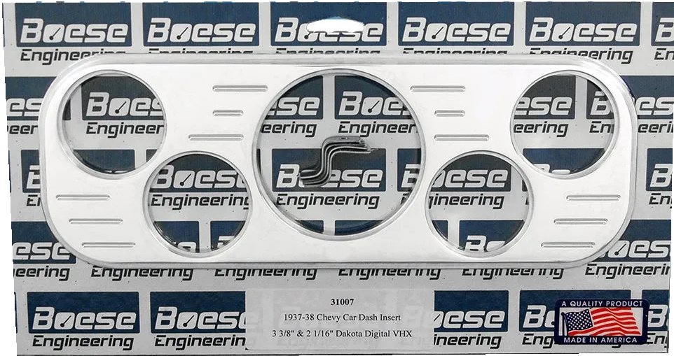 1937-1938 Chevy Car 5 Gauge Aluminum Gauge Panels - Image 2