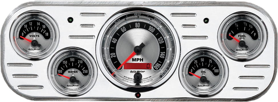 1937-1938 Chevy Car Aluminum Dash Insert w/ Auto Meter American Muscle Gauges